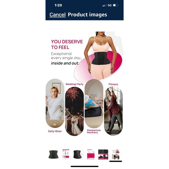 Short Torso Waist Trainers Cincher Corset Underbust Body Shaper Latex Sport G... - Picture 4 of 11